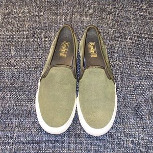 Green Slip on Keds